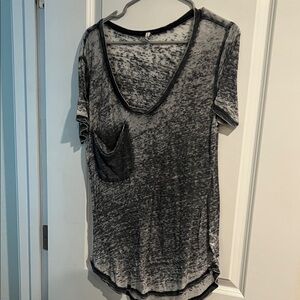 Z Supply Black and Gray Short Sleeve Tee